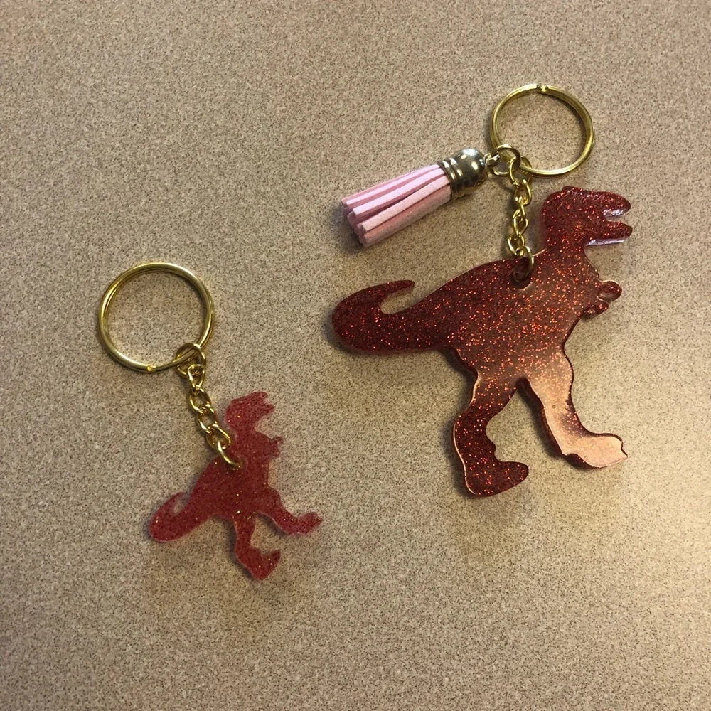 Handmade Dinosaur Keychain - Picture 3 of 6